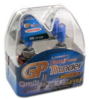 H9 Super White GP Thunder 7500k 12V 65W Xenon Plasma Driving Head Light Bulbs