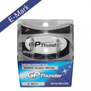 GP Thunder 6000K Super  White D2S D2R HID Xenon Light Bulbs for Acura Benz BMW Lexus Infiniti E-mark