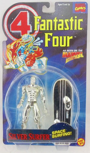 FANTASTIC FOUR ANIMATED SERIES SILVER  SURFER ACTION FIGURE HERALD OF GALACTUS 1994 MARVEL TOYBIZ