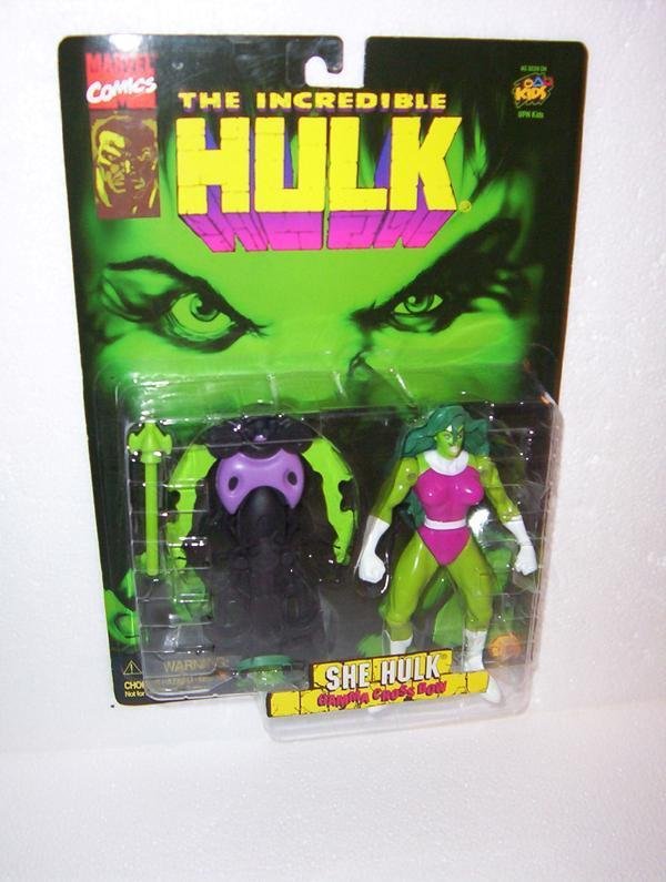 INCREDIBLE HULK SERIES SHE HULK ACTION FIGURE W/ GAMMA CROSS BOW 1996 ...