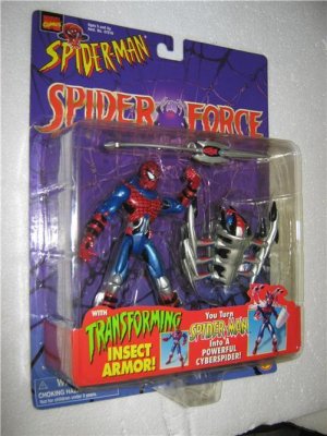 SPIDER-MAN SPIDER FORCE CYBERSECT SPIDERMAN ACTION FIGURE 1997 TOYBIZ