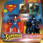 SUPERMAN MAN OF STEEL CYBER LINK SUPERMAN & BATMAN 2 PACK CHROME VARIANT 1996 KENNER HASBRO