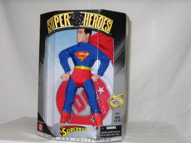 DC SUPERHEROES SILVER AGE SUPERMAN 9 INCH ACTION FIGURE 1999