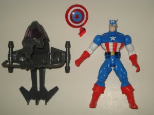 SPIDER-MAN ELECTRO SPARK LOOSE CAPTAIN AMERICA ACTION FIGURE 1997 TOYBIZ
