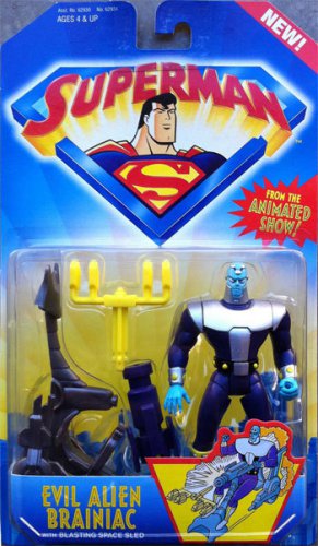 SUPERMAN ANIMATED BRAINIAC ACTION FIGURE 1996 KENNER HASBRO