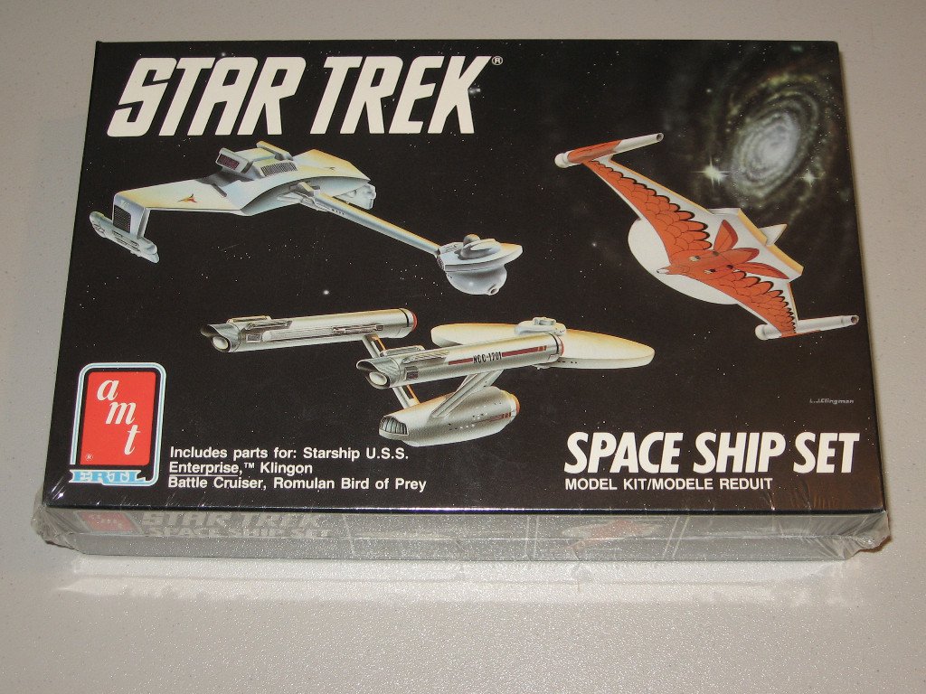 STAR TREK 1989 AMT ERTL 3 SPACE SHIP SET MODEL KIT SEALED 6677 CLASSIC ...