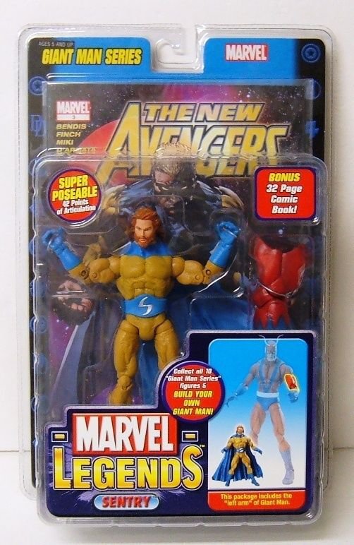 MARVEL LEGENDS GIANT MAN SERIES LONG HAIR SENTRY DARK YELLOW SUIT 2006 ...