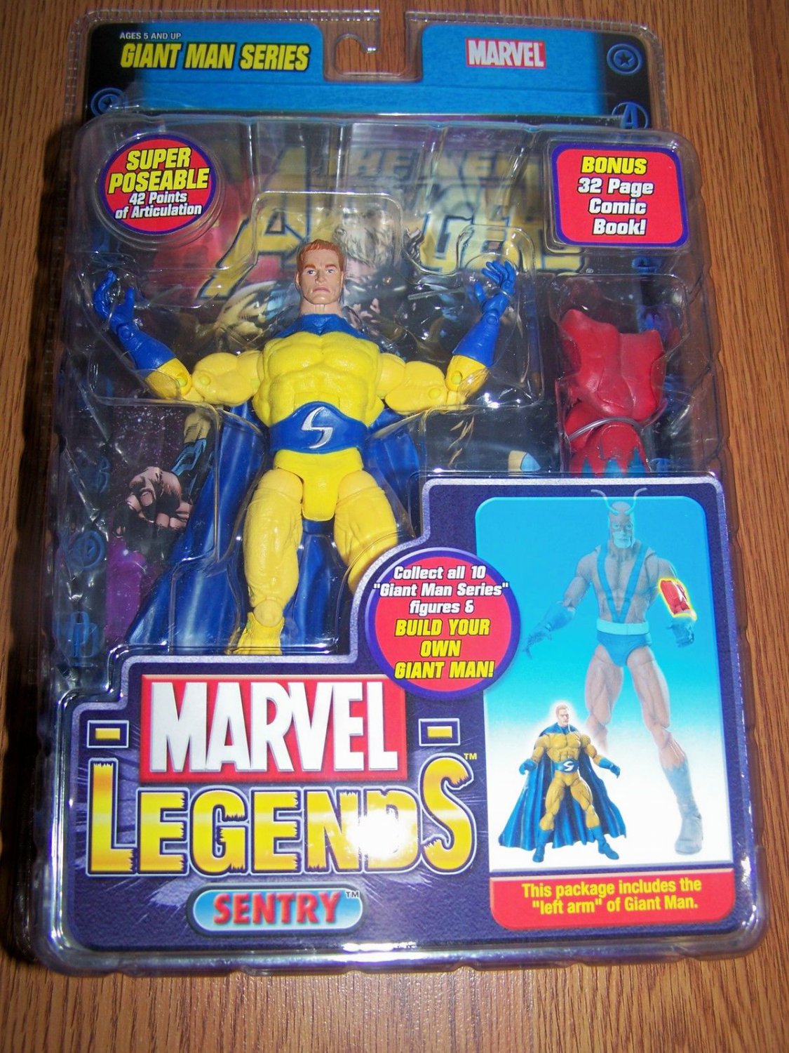 MARVEL LEGENDS GIANT MAN SERIES SHORT HAIR SENTRY BRIGHT YELLOW 2006 ...