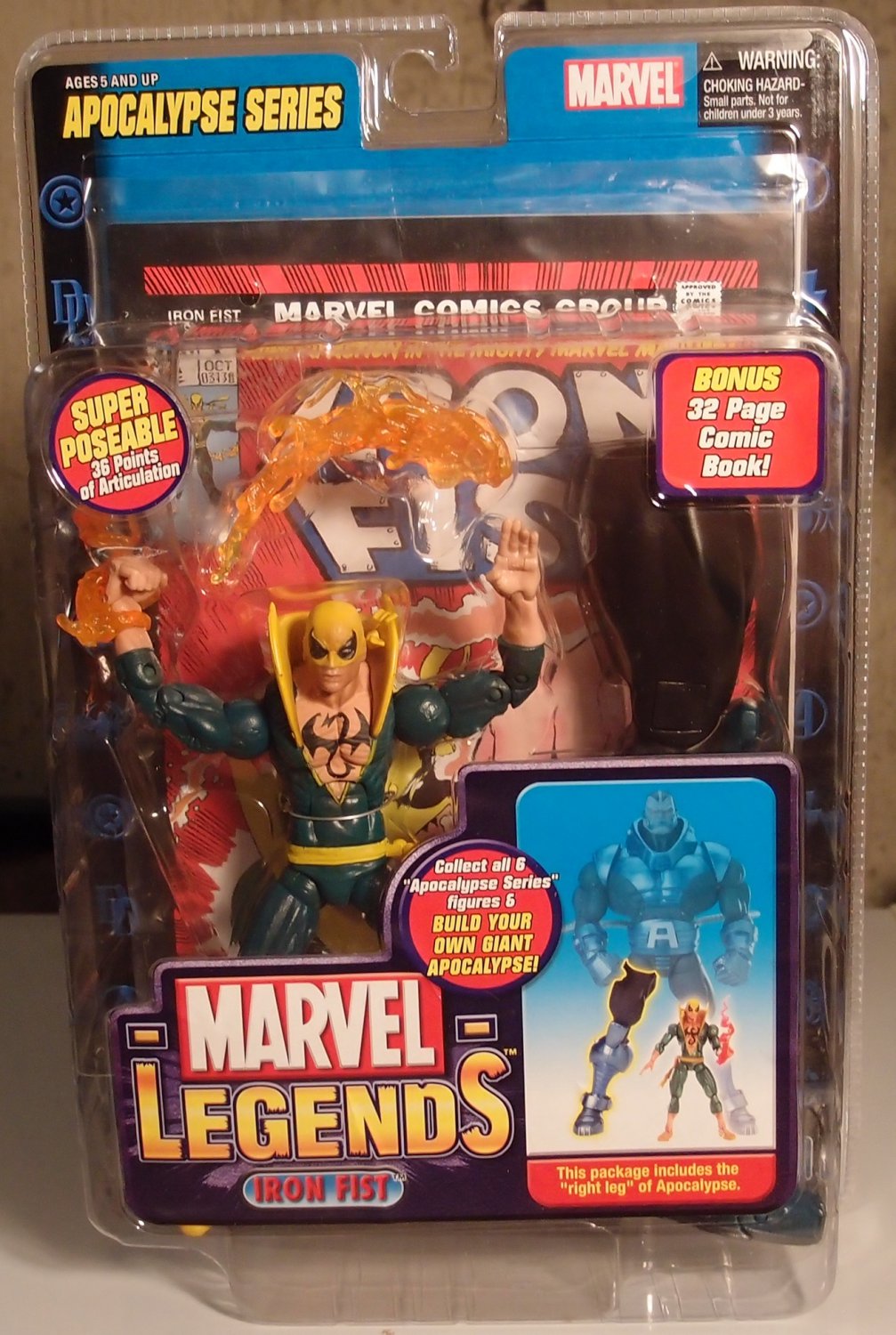 MARVEL LEGENDS SERIES WAVE 12 GREEN IRON FIST FIGURE 2005 BLACK