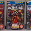 MARVEL LEGENDS SERIES WAVE 4 ELEKTRA ACTION FIGURES LOT OF 3 COMIC POSTER BOOK FOIL VARIANT TOYBIZ MARVEL LEGENDS SERIES WAVE 4 ELEKTRA ACTION FIGURES LOT OF 3 COMIC POSTER BOOK FOIL VARIANT TOYBIZ