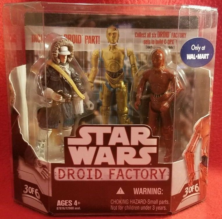 STAR WARS DROID FACTORY HAN SOLO R 3PO ACTION FIGURE 2 PACK