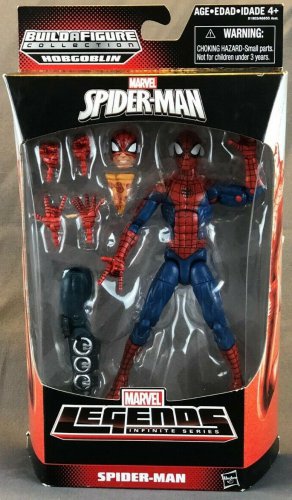 MARVEL LEGENDS INFINITE SERIES SPIDER-MAN ACTION FIGURE W/ PIZZA HOBGOBLIN WAVE HASBRO NOT SEALED