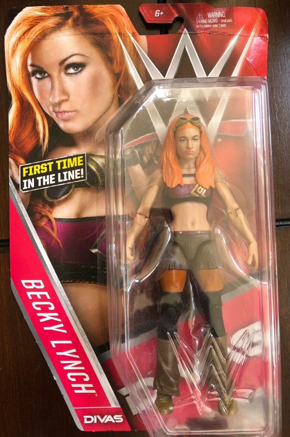 WWE BECKY LYNCH BASIC SERIES 62 ACTION FIGURE GOGGLES DIVA MATTEL FIRST ...