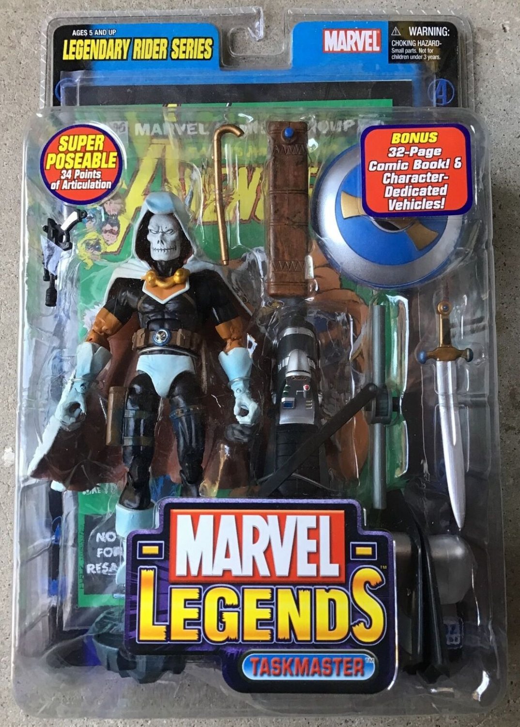 MARVEL LEGENDS LEGENDARY RIDERS SERIES WAVE 11 TASKMASTER ACTION FIGURE ...