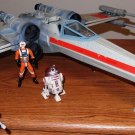 STAR WARS LOOSE RED LEADER X-WING FIGHTER VEHICLE DEATH STAR TRENCH HASBRO 2004 GARVEN DRIES PILOT