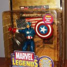MARVEL LEGENDS SERIES WAVE 1 CAPTAIN AMERICA FIGURE RARE GOLD FOIL VARIANT STAND WALL MOUNT TOYBIZ MARVEL LEGENDS SERIES WAVE 1 CAPTAIN AMERICA FIGURE RARE GOLD FOIL VARIANT STAND WALL MOUNT TOYBIZ