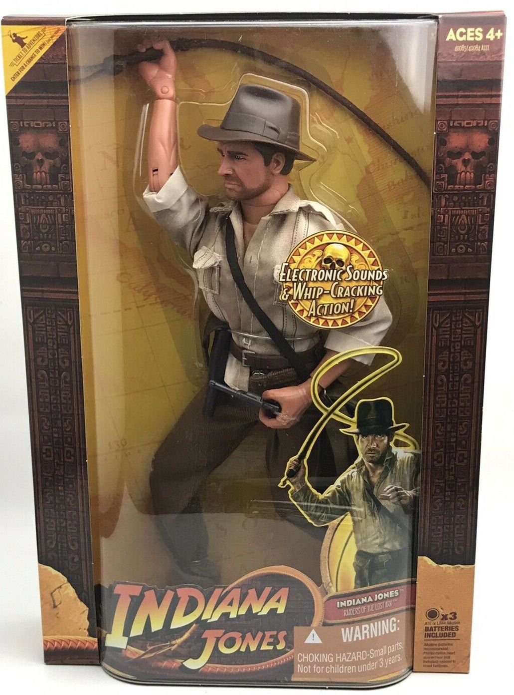 INDIANA JONES 12 INCH ELECTRONIC ACTION FIGURE HASBRO RAIDERS LOST