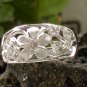 Silver Hawaiian Plumeria & Maile Leaf Ring Sz. 6.00