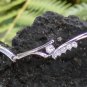 Silver CZ stone link bracelet