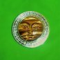 SAJEN Carved Tiger Eye Moon Goddess Sterling Pendant/Brooch