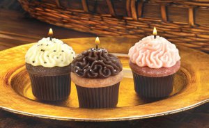 Cupcake Candle Trio