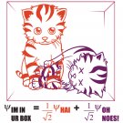 Physics T-Shirt - Size XL - Unisex White - Schrodinger's LOLcat (Hot Version)