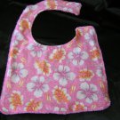 Baby Bib - Hibiscus Pink- Minky Bib