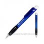 Comfort Grip Series - Blue Grooved Rubber Grip Pen