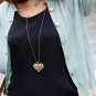 Vintage Look Heart Pendant Necklace