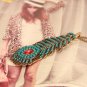 Retro Style Peacock Feather Necklace