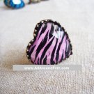 Pink Zebra Animal Print ring