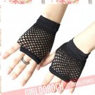 Black Fingerless Fishnet Gloves