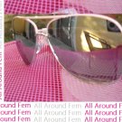 Bubblegum Pink Aviator Mirror Lense Sunglasses