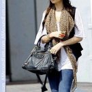 Leopard Print Chiffon Scarf in Coffee Brown