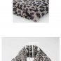 Leopard Print Chiffon Scarf in Coffee Brown