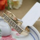 Rhinestone Double Finger Ring in Gold