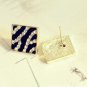 Wild Glam Zebra Print Rhinestone Earrings