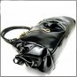 Faux Patent Leather Designer Inspired Black Handbag