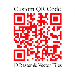 Custom Color QR code in 10 Raster + Vector file types for all your Marketing needs 24hrs Delivery
