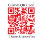 Custom Color QR code in 10 Raster + Vector file types for all your Marketing needs 24hrs Delivery