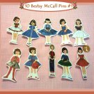 10 Mini Betsy McCall Pins P1
