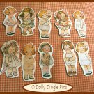 10 Mini VintageStyle Dolly Dingle Pins P5