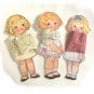 3 Vintage Style Paperdoll Thread/Ribbon/L​ace Keeper A3