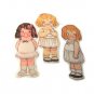 3 Vintage Style Paperdoll Thread/Ribbon/L​ace Keeper A4