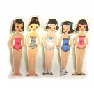 5 Vintage Style Paperdoll Thread/Ribbon/Lace Keeper A10