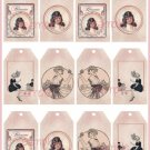 Bleuette Tag Sheet #3 Vintage Style Doll Tags