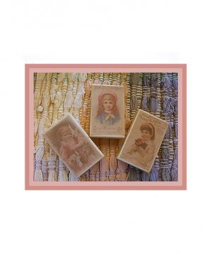 3 Wee Doll Boxes/Lids #V7  Antique Style Doll Boxes