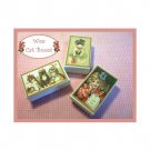 3 Wee Doll Boxes/Lids #V11  Antique Style Cat Boxes