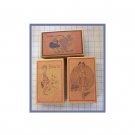 3 Wee Bleuette Boxes #B4  Antique Style  Boxes