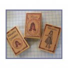 3 Wee Bleuette Boxes #B5  Antique Style  Boxes